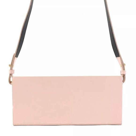 Auth FENDI Box Orinzzontale Vit Shoulder Bag Pink Beige Leather - Picture 4 of 15